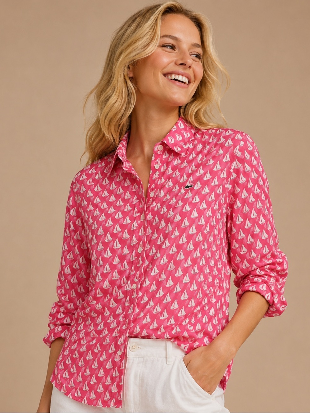 Vineyard Vines Pink Sailboat Button Down Shirt Size Small